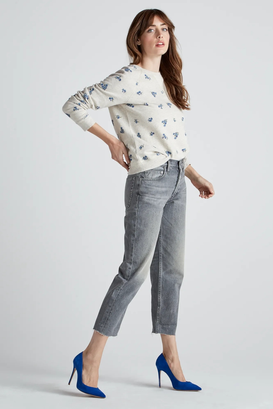 ALLOVER EMBROIDERED FLOWER SWEATSHIRT, image 4