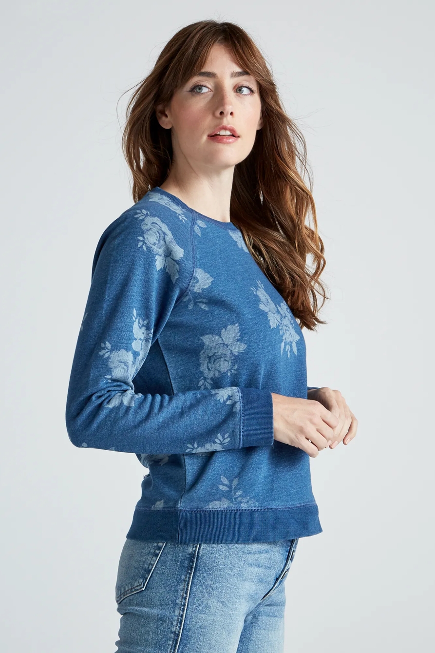 INDIGO FLORAL SWEATSHIRT, image 3