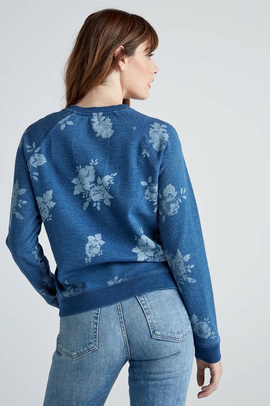 INDIGO FLORAL SWEATSHIRT, image 5