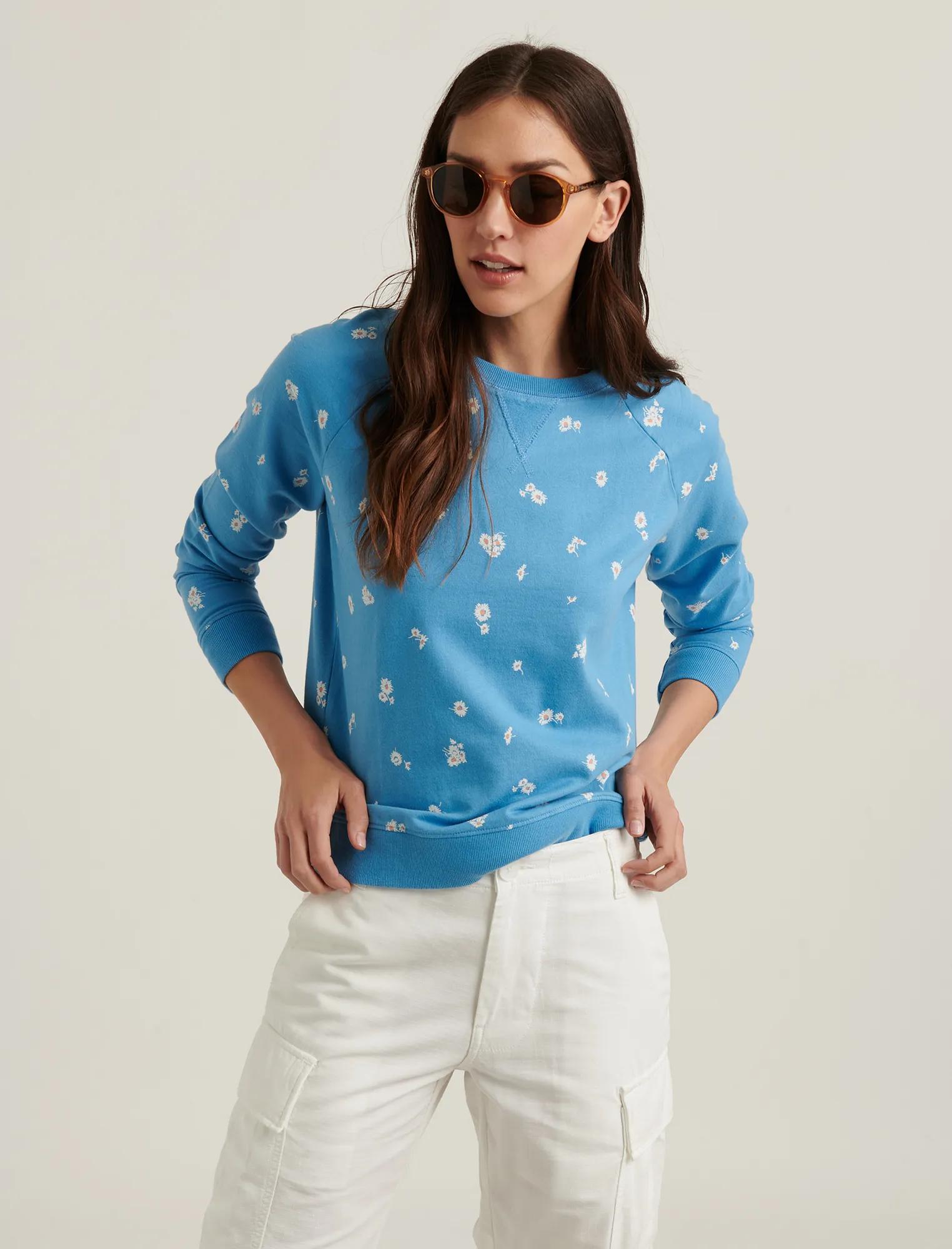 DAISY PRINTED CREW SWEATSHIRT, image 2