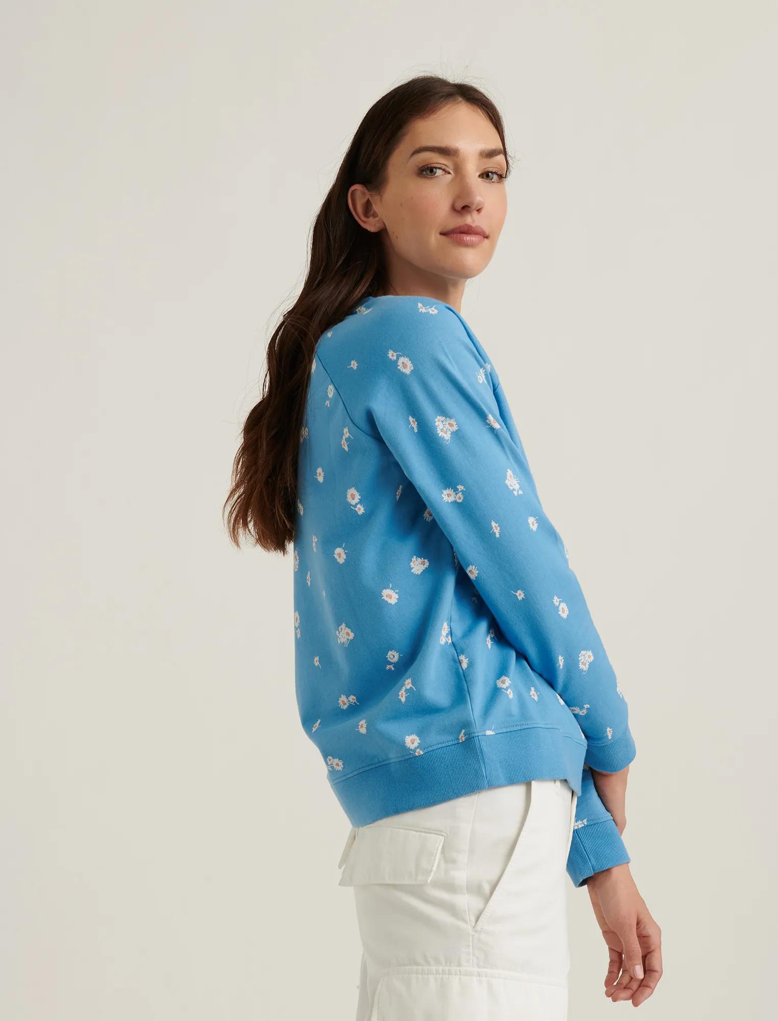 DAISY PRINTED CREW SWEATSHIRT, image 3