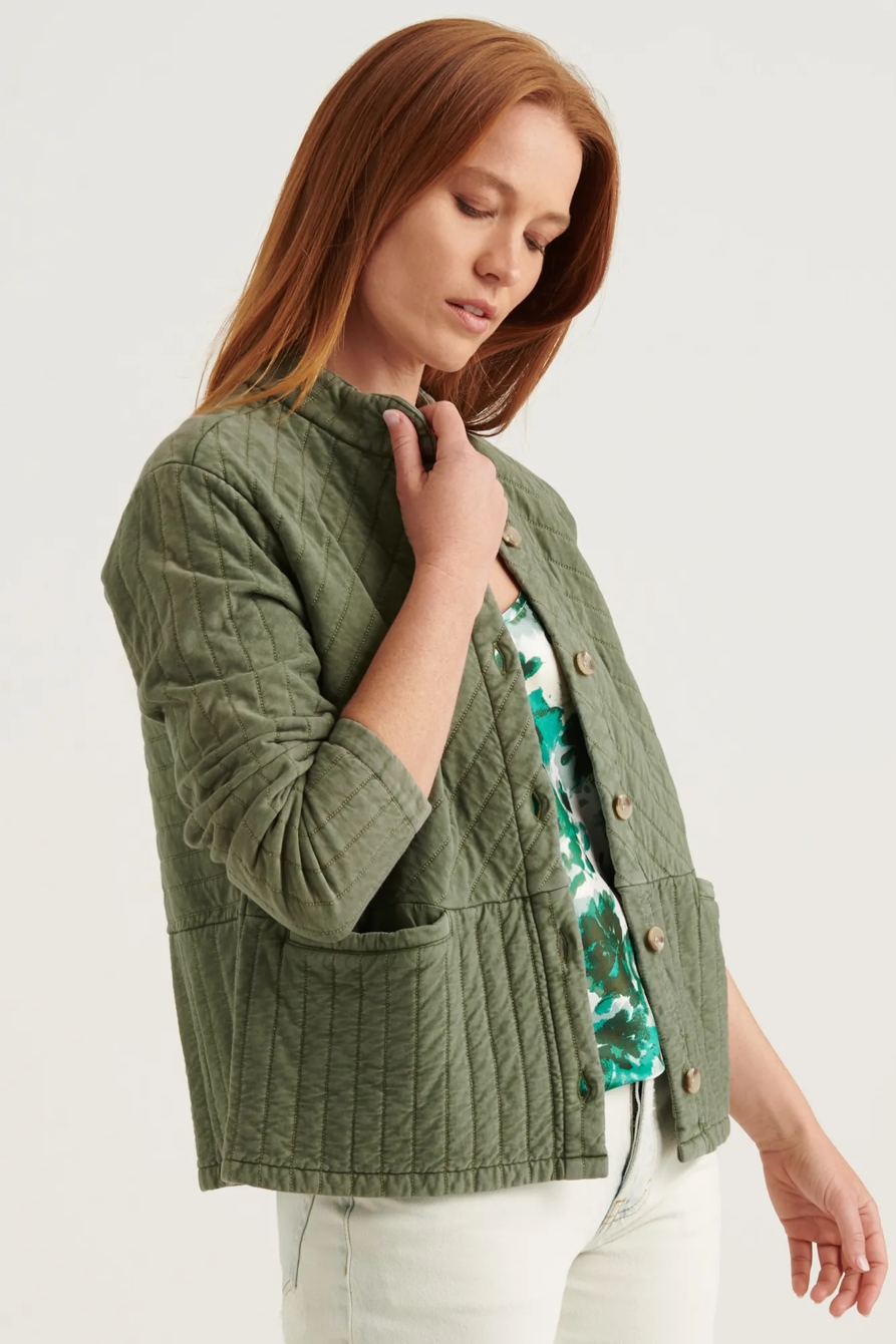 QUILTED BUTTON FRONT JACKET, image 3
