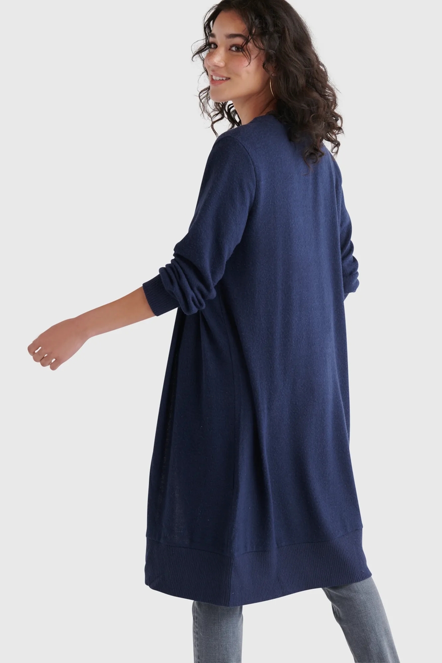 HIGH RIB CLOUD JERSEY CARDIGAN, image 3