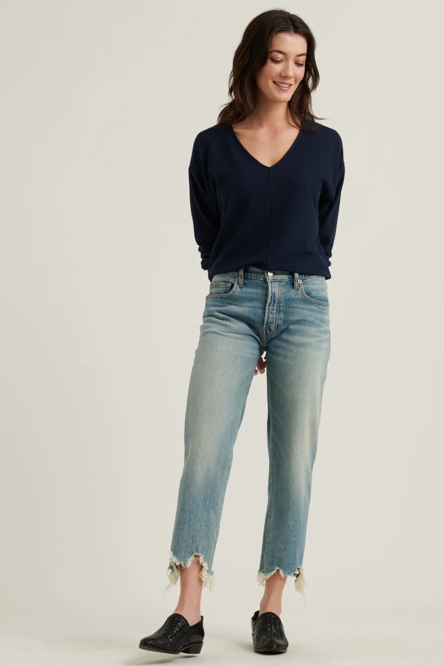 CLOUD JERSEY V NECK TOP, image 2
