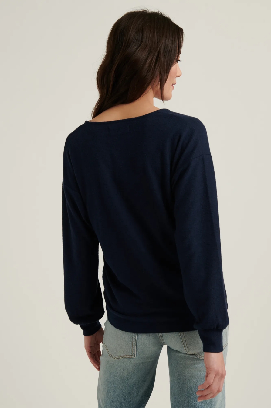CLOUD JERSEY V NECK TOP, image 4