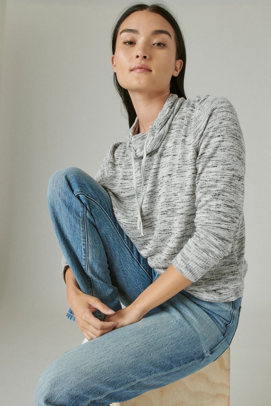 FUNNEL NECK CLOUD JERSEY PULLOVER, image 6