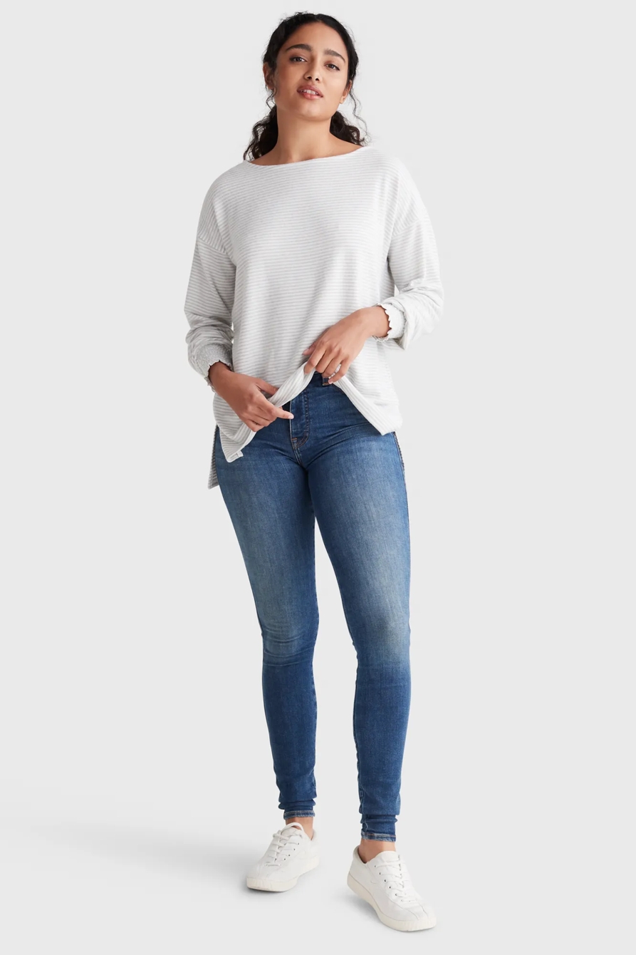 STRIPE CLOUD JERSEY TUNIC, image 2