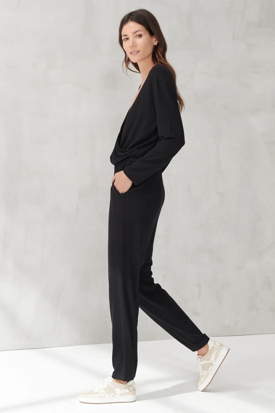 BRUSHED HACCI V NECK JUMPSUIT, image 2