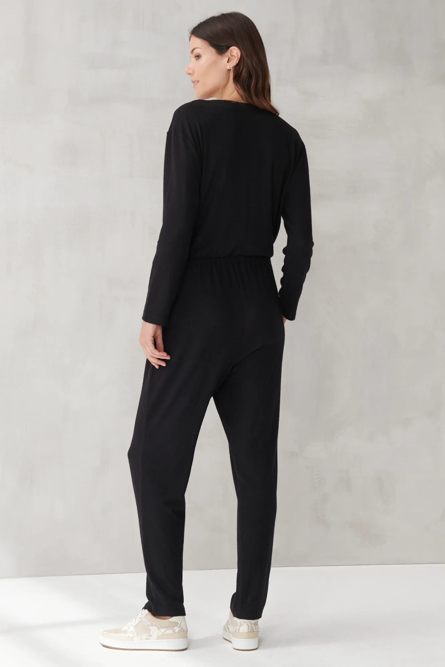 BRUSHED HACCI V NECK JUMPSUIT, image 3