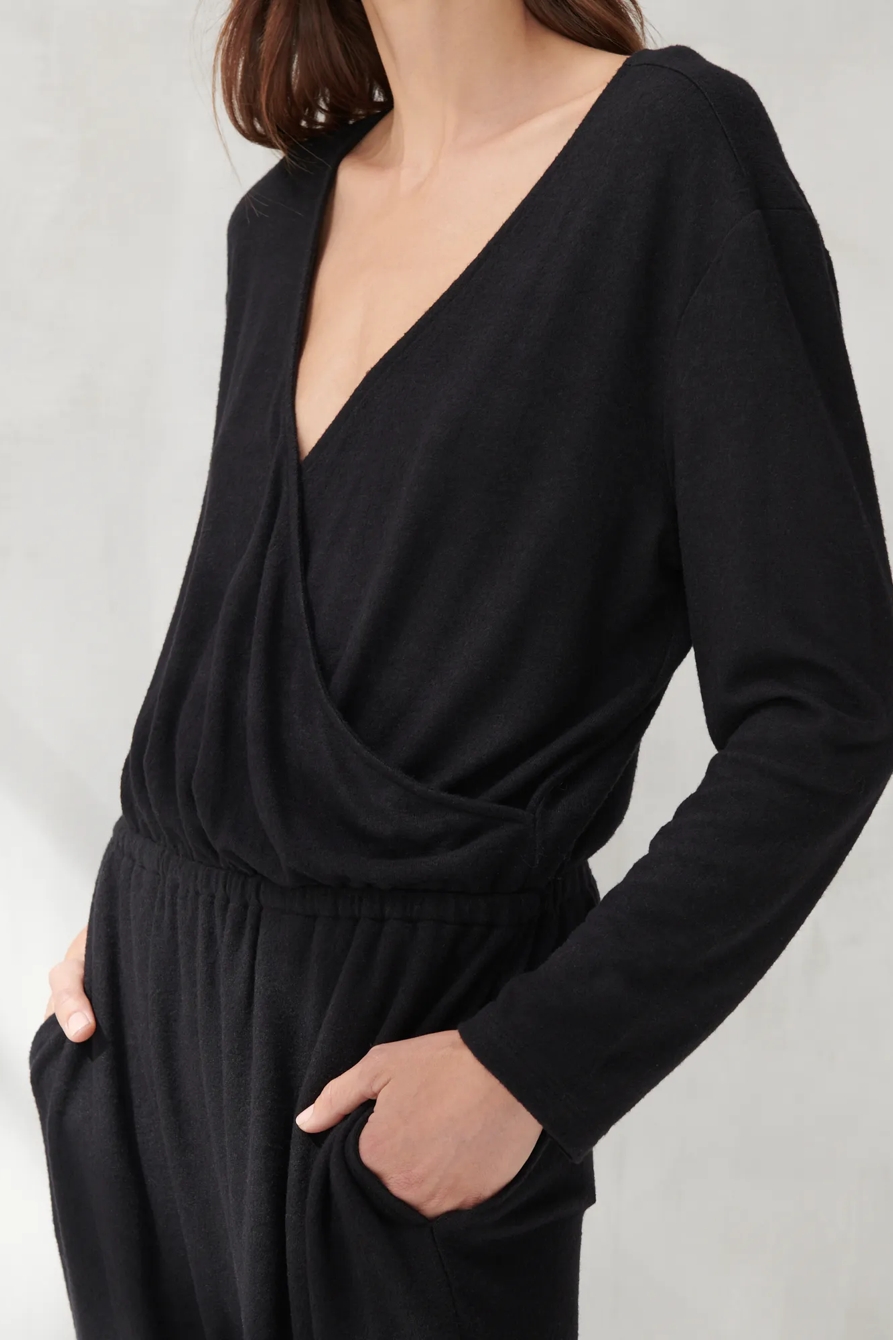 BRUSHED HACCI V NECK JUMPSUIT, image 4