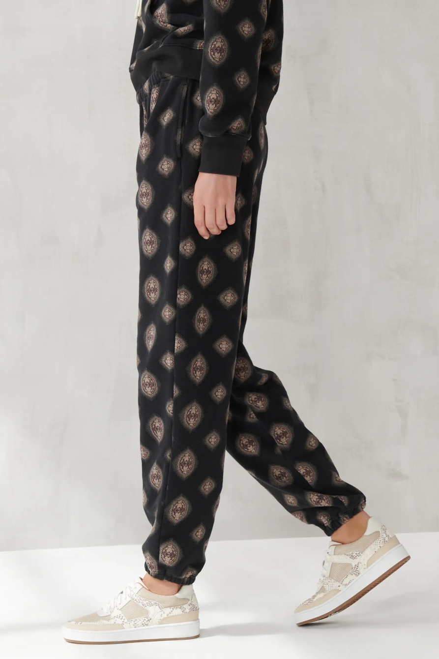 PRINTED SUEDED TERRY JOGGER, image 3
