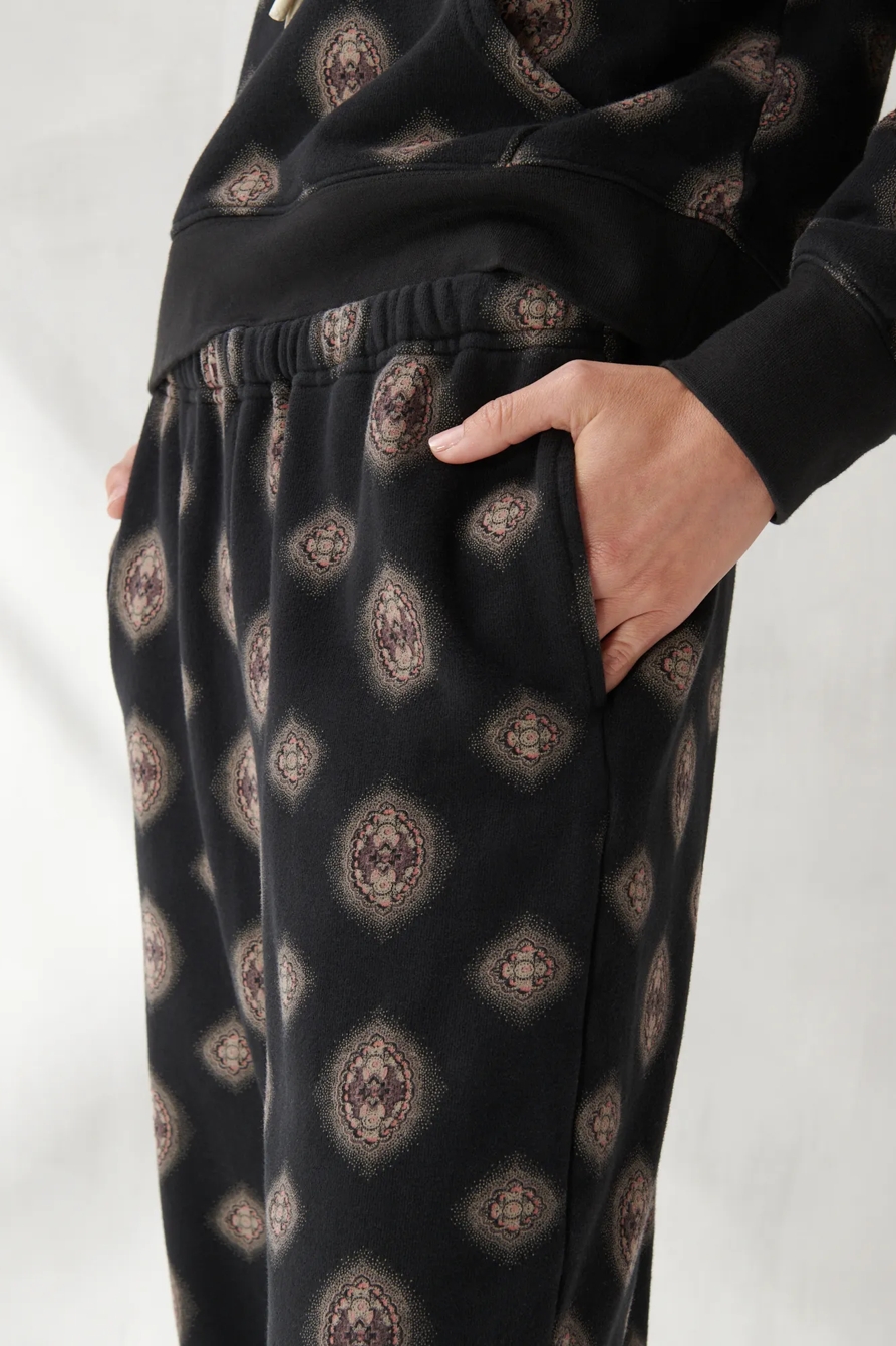 PRINTED SUEDED TERRY JOGGER, image 4