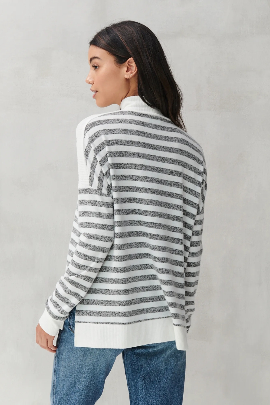 CLOUD JERSEY STRIPE TURTLENECK, image 4