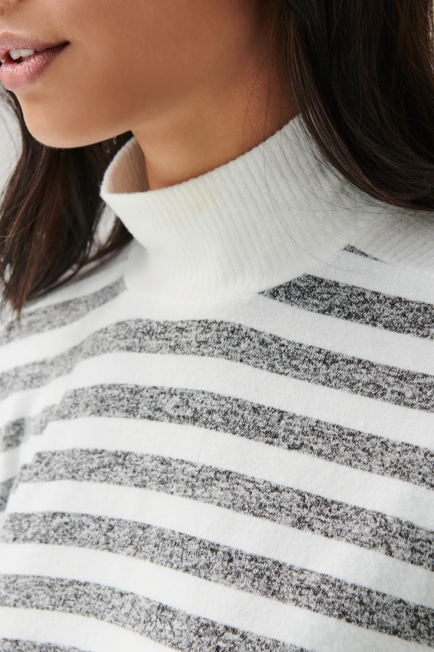 CLOUD JERSEY STRIPE TURTLENECK, image 5