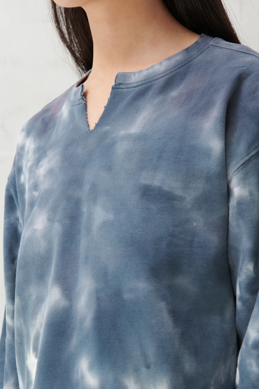 SUEDED TERRY CROP SWEATSHIRT, image 5