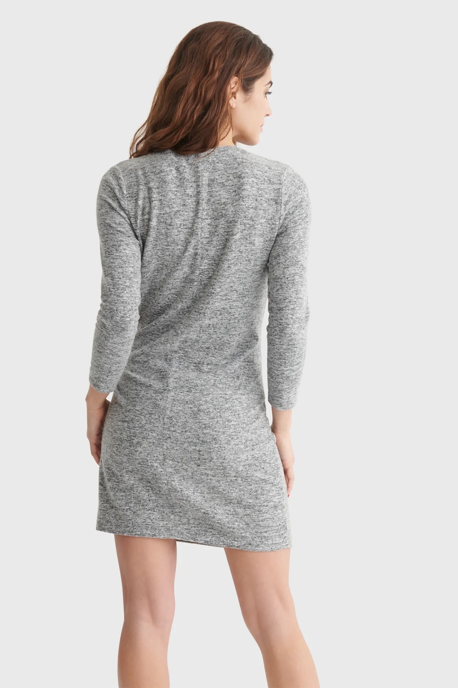 FAUX WRAP CLOUD JERSEY DRESS, image 5