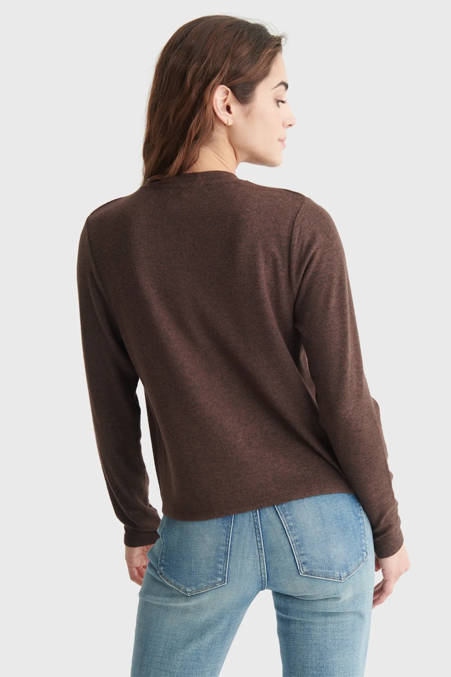 CLOUD JERSEY LONG SLEEVE BUTTON-UP TEE, image 5