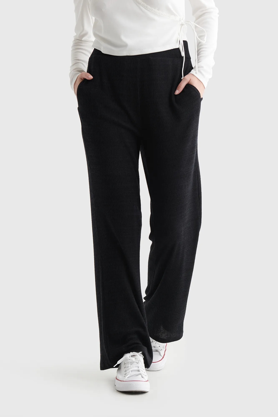 CLOUD JERSEY WIDE-LEG CROPPED PANT, image 2