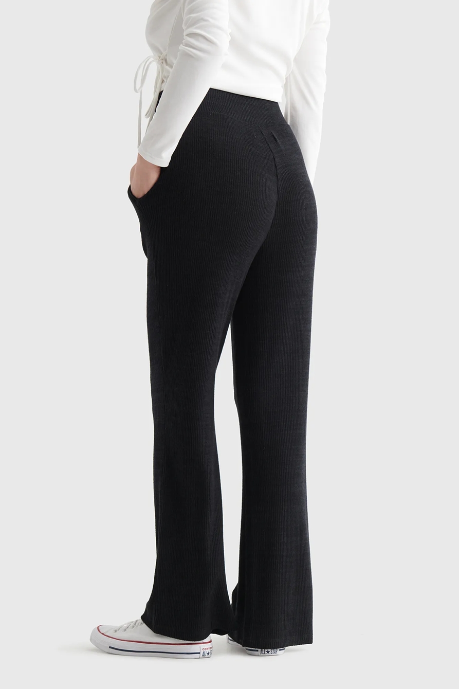 CLOUD JERSEY WIDE-LEG CROPPED PANT, image 5