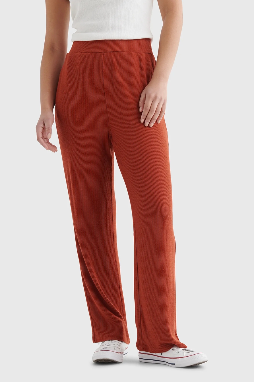 CLOUD JERSEY WIDE-LEG CROPPED PANT, image 2