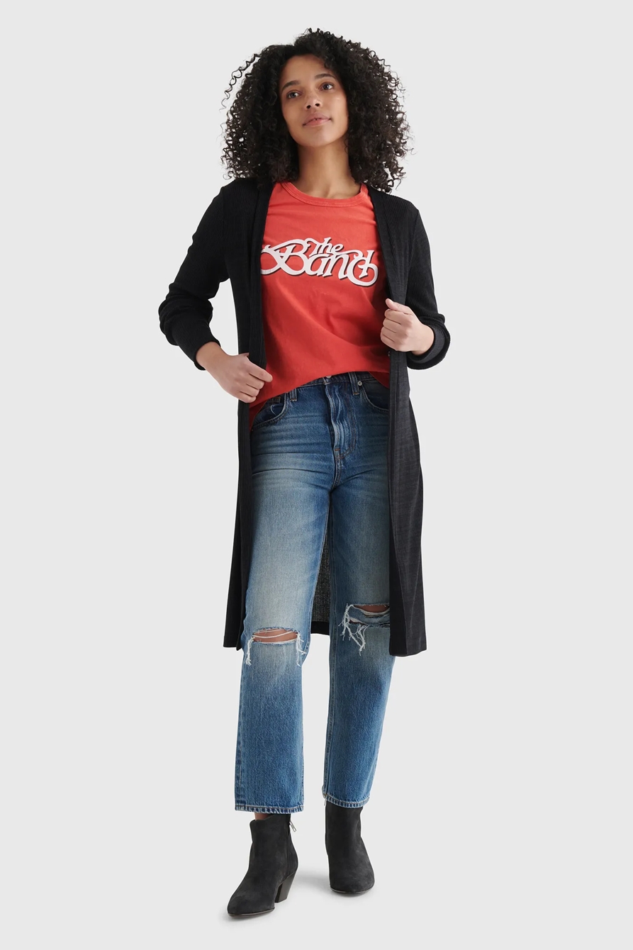 CLOUD JERSEY LONG-LINE OPEN-FRONT CARDIGAN, image 1