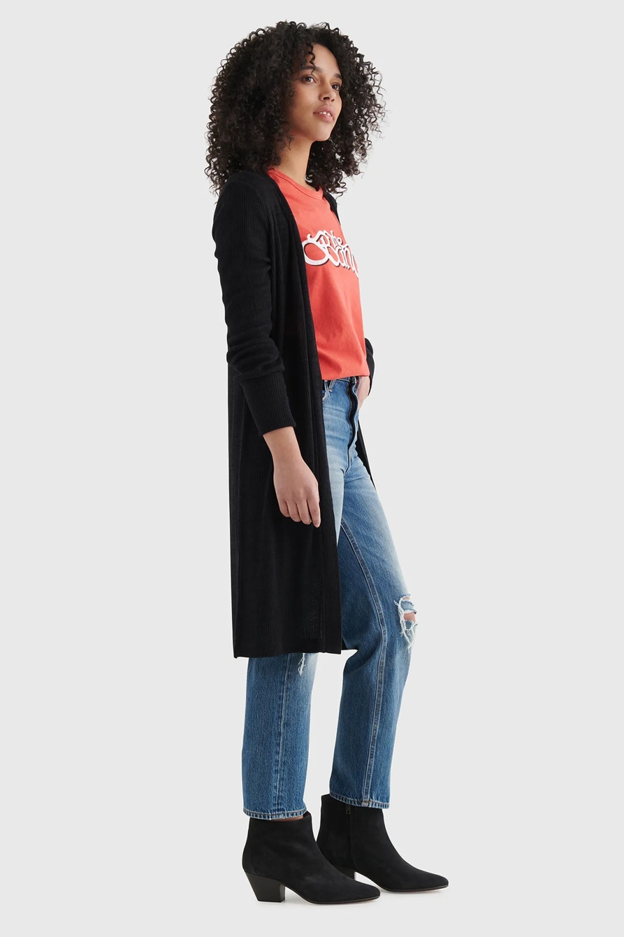 CLOUD JERSEY LONG-LINE OPEN-FRONT CARDIGAN, image 2