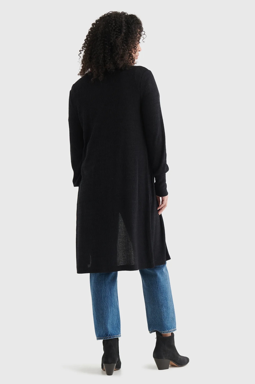 CLOUD JERSEY LONG-LINE OPEN-FRONT CARDIGAN, image 4