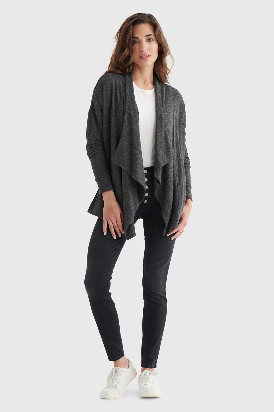 CLOUD JERSEY DRAPED CARDIGAN, image 2
