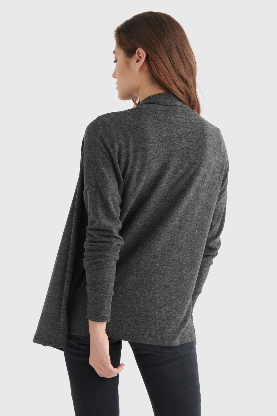 CLOUD JERSEY DRAPED CARDIGAN, image 5