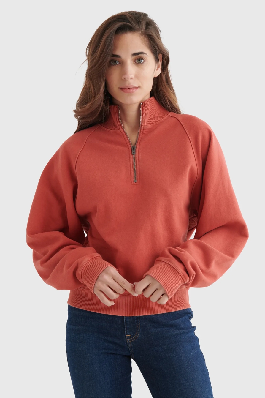 QUARTER-ZIP FLEECE PULLOVER, image 2