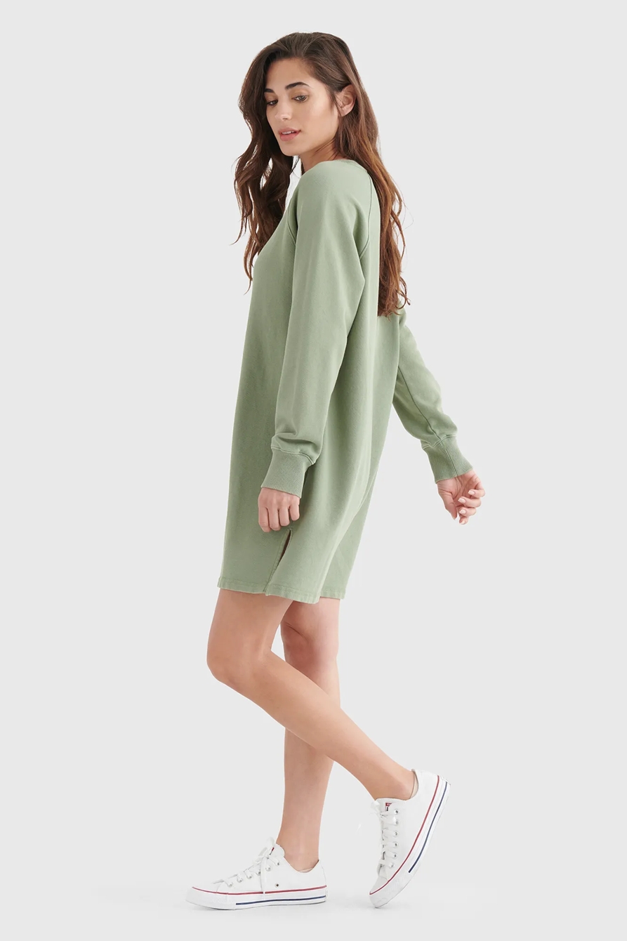 FLEECE-KNIT SWEATSHIRT DRESS, image 3