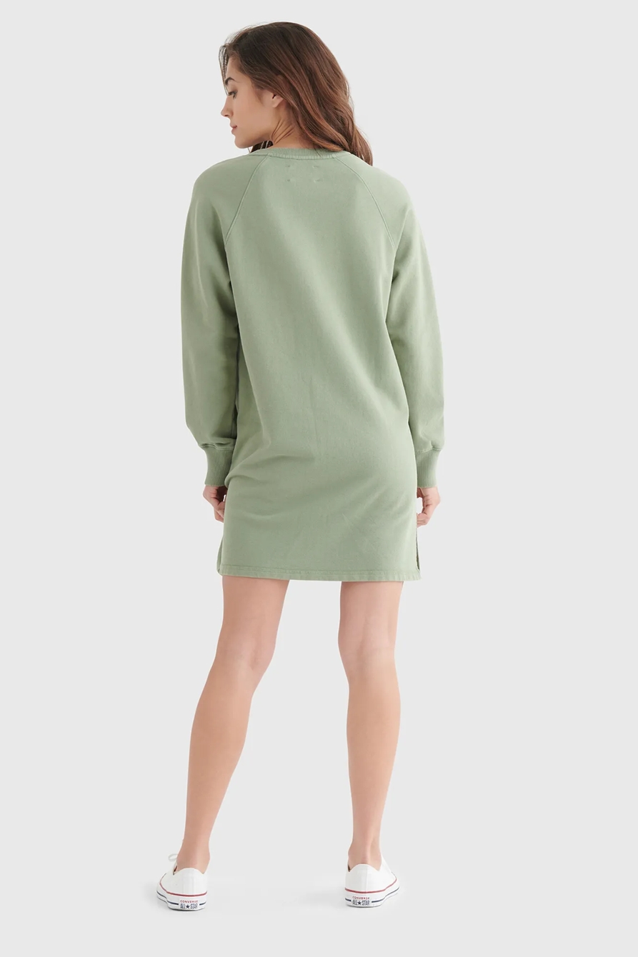 FLEECE-KNIT SWEATSHIRT DRESS, image 4