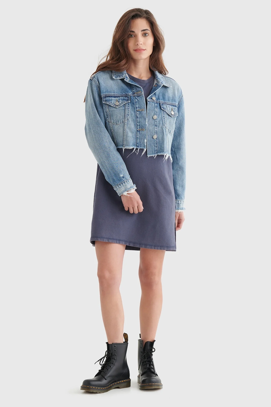 FLEECE-KNIT SWEATSHIRT DRESS, image 3