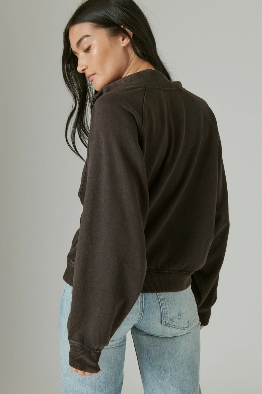 SUEDED FLEECE HALF ZIP, image 4