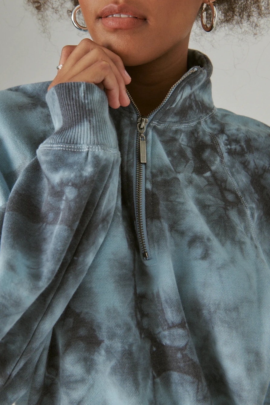 SUEDED FLEECE HALF ZIP, image 5