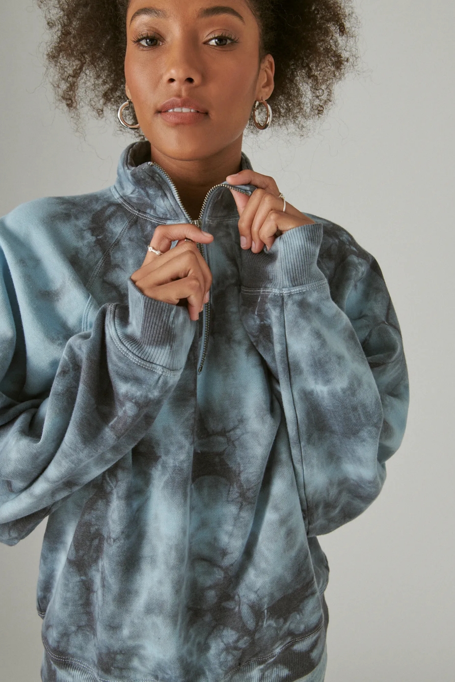 SUEDED FLEECE HALF ZIP, image 6