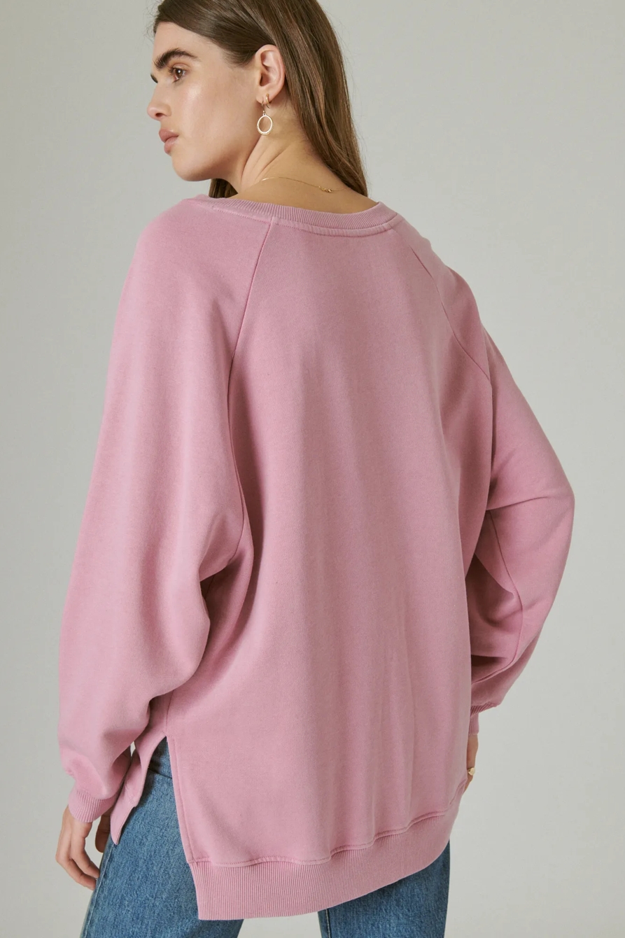 OVERSIZED FLEECE CREW, image 4