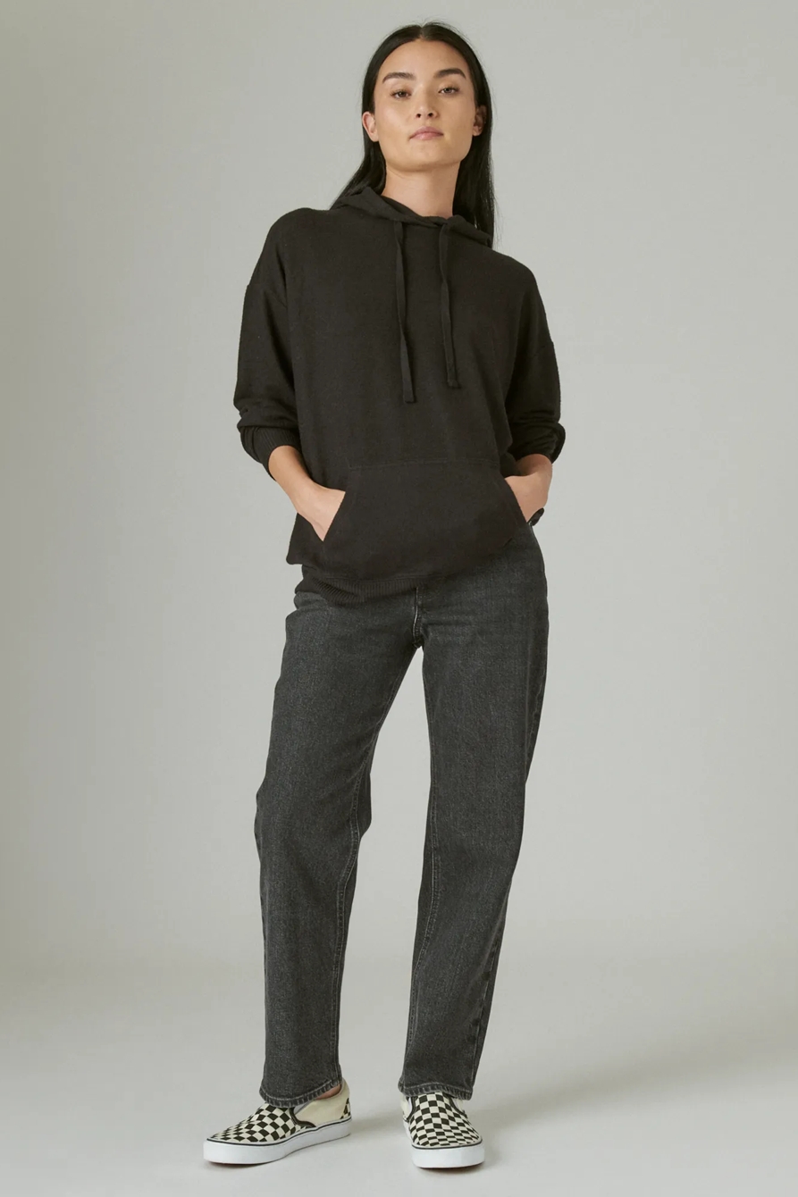 CLOUD JERSEY RIBBED TRIM HOODIE, image 2