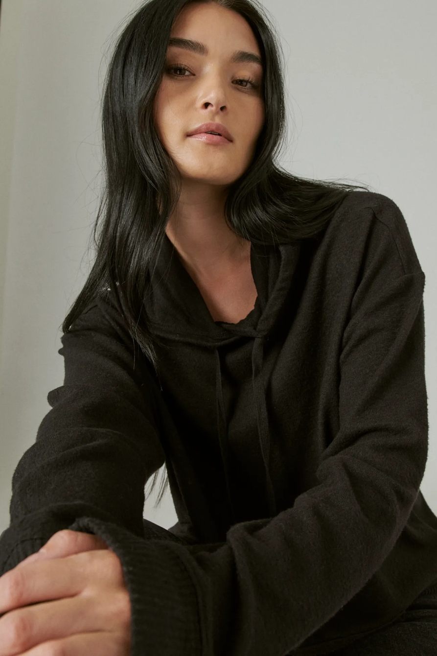 CLOUD JERSEY RIBBED TRIM HOODIE, image 6