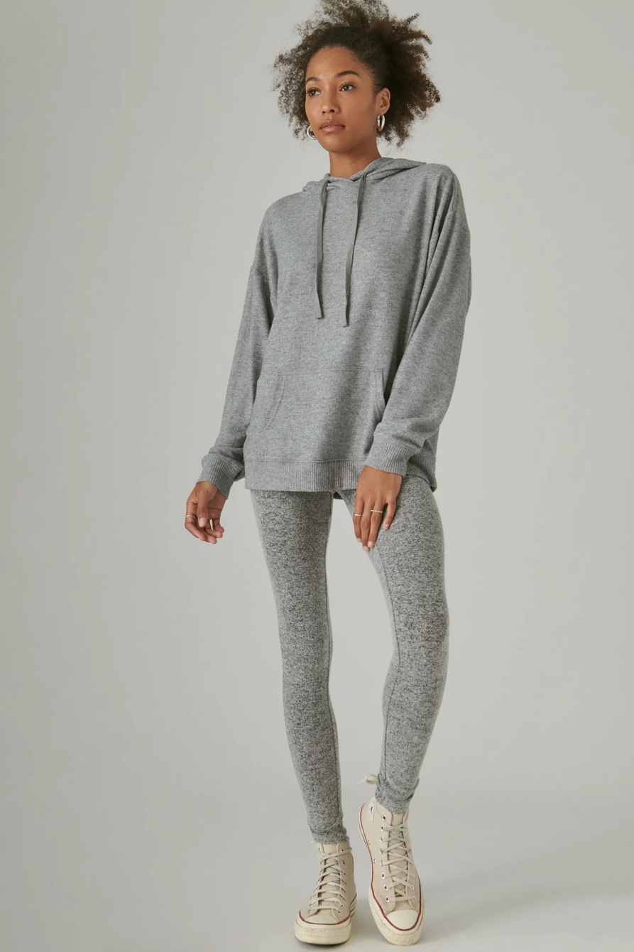 CLOUD JERSEY RIBBED TRIM HOODIE, image 2