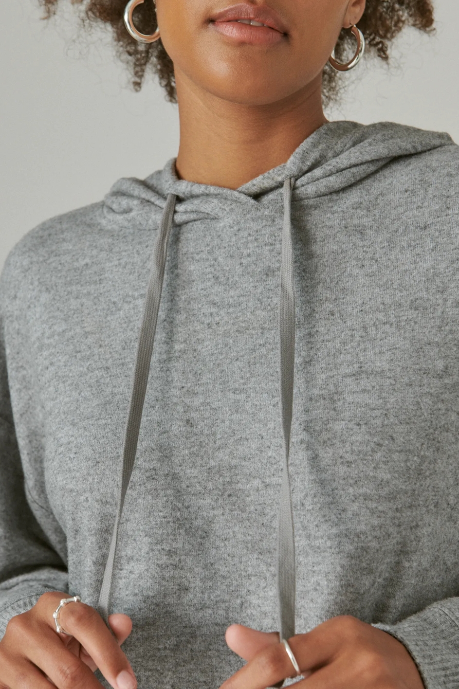 CLOUD JERSEY RIBBED TRIM HOODIE, image 5
