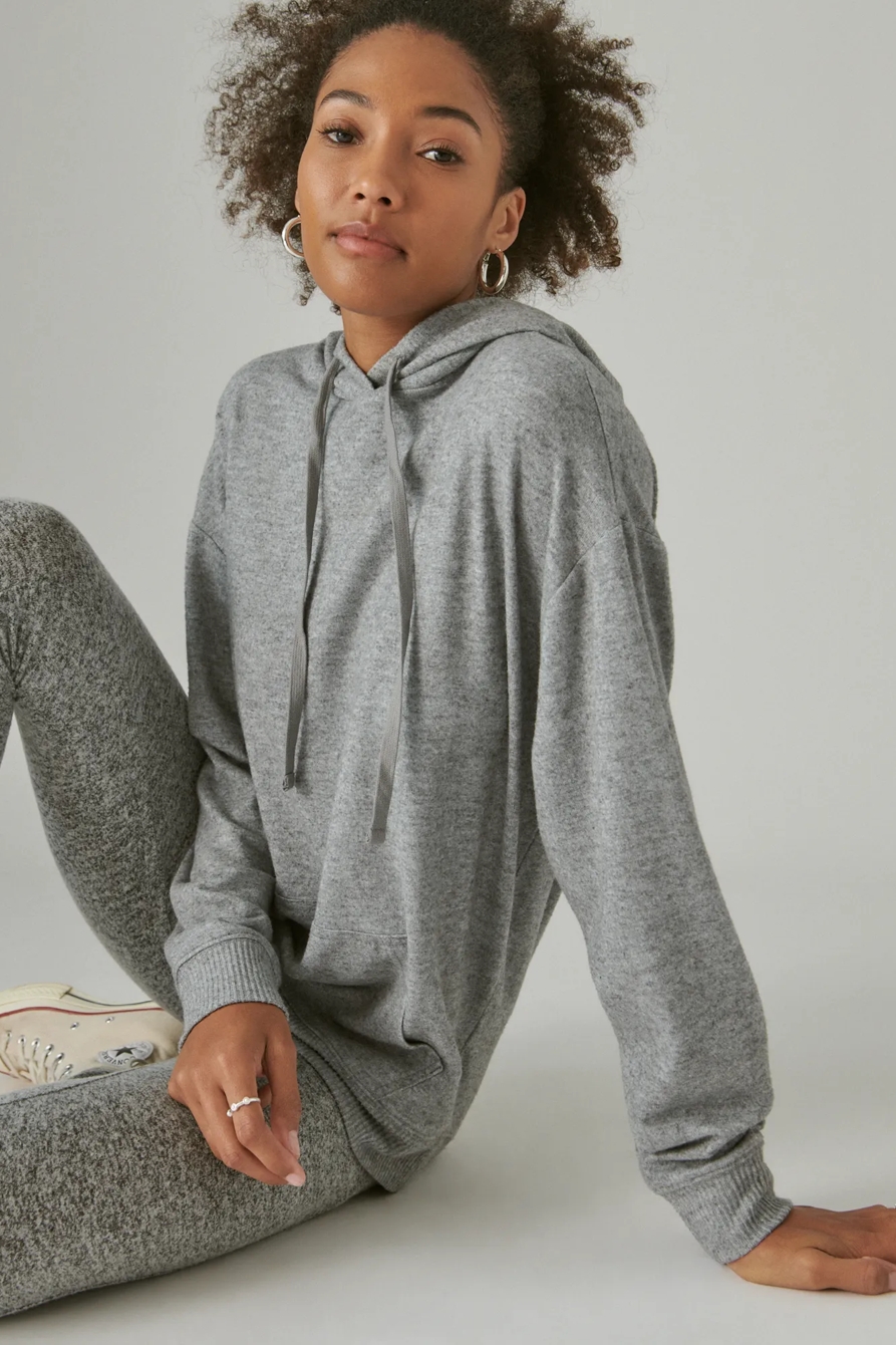 CLOUD JERSEY RIBBED TRIM HOODIE, image 6
