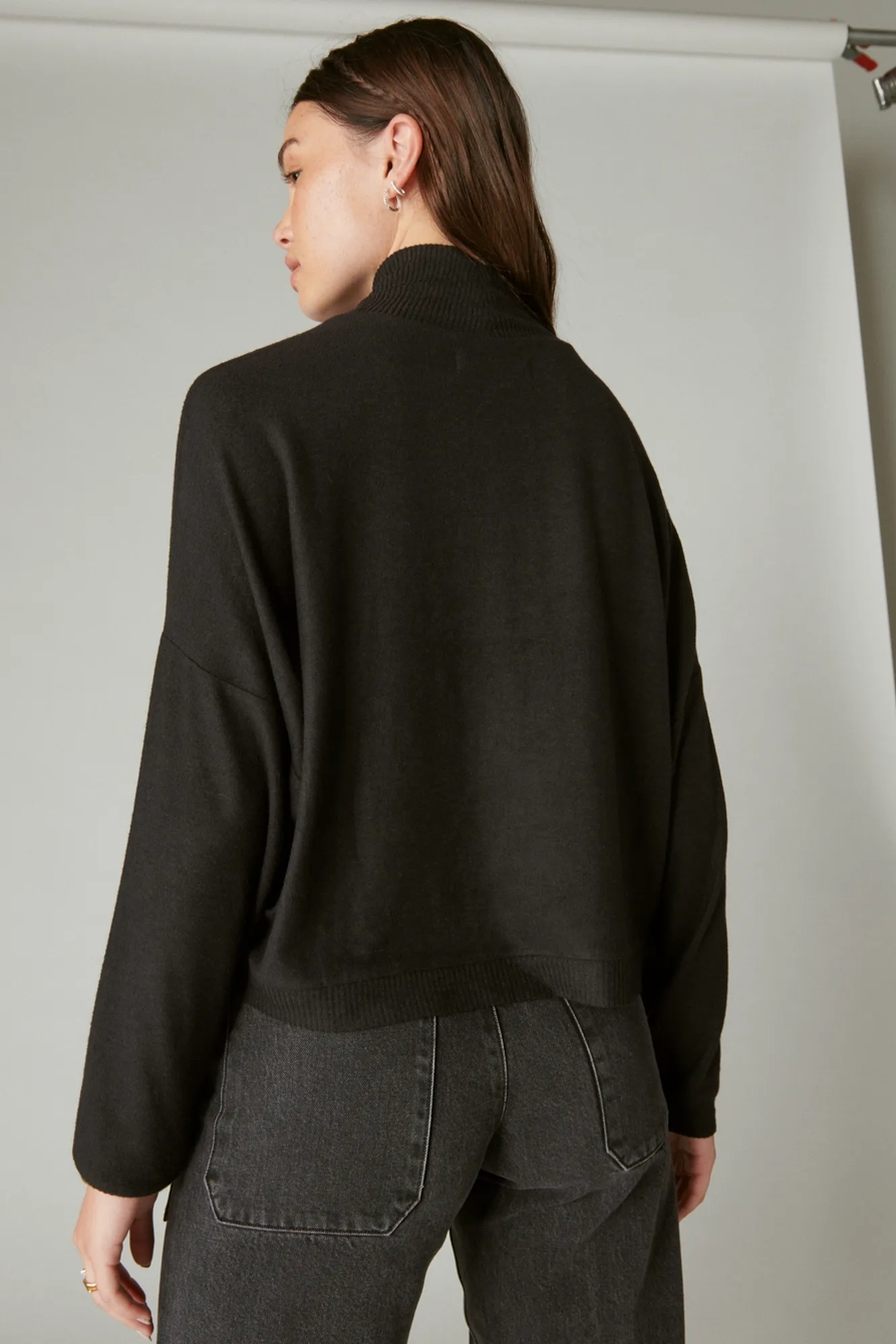 CLOUD JERSEY MOCK NECK TOP, image 3