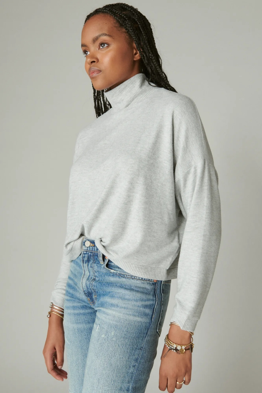 CLOUD JERSEY MOCK NECK TOP, image 2