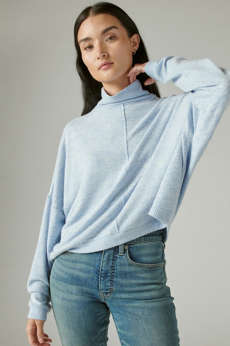 CLOUD JERSEY LONG SLEEVE MOCK NECK, image 1
