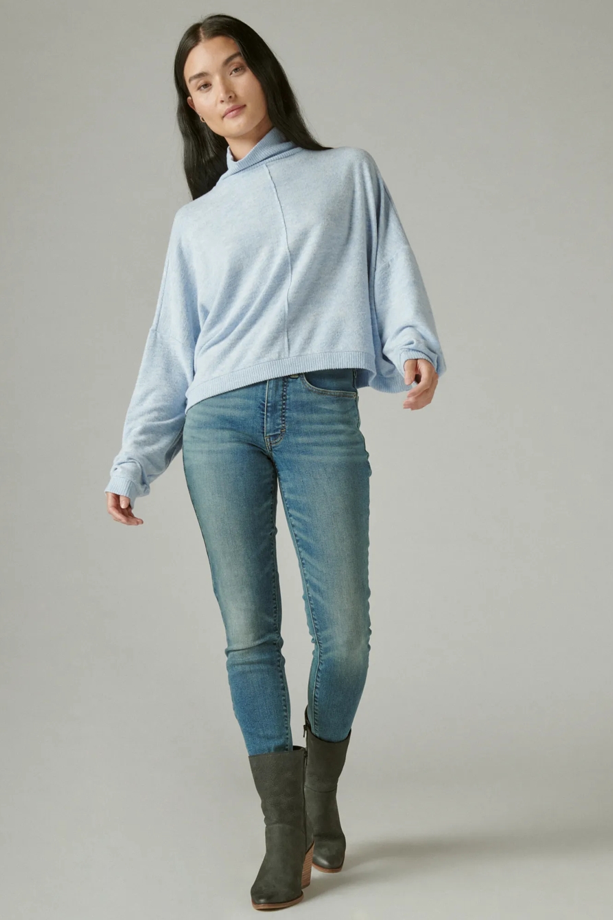 CLOUD JERSEY LONG SLEEVE MOCK NECK, image 2