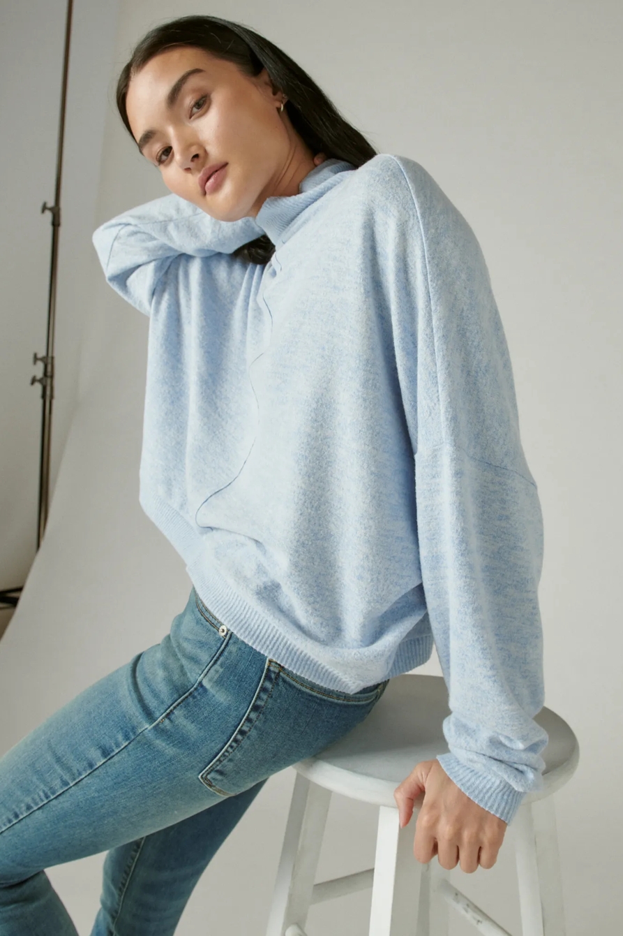CLOUD JERSEY LONG SLEEVE MOCK NECK, image 6