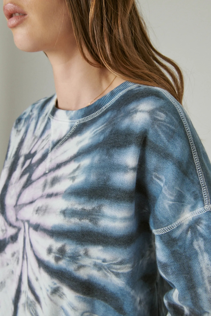 CROPPED CREW NECK FLEECE SWEATSHIRT, image 5