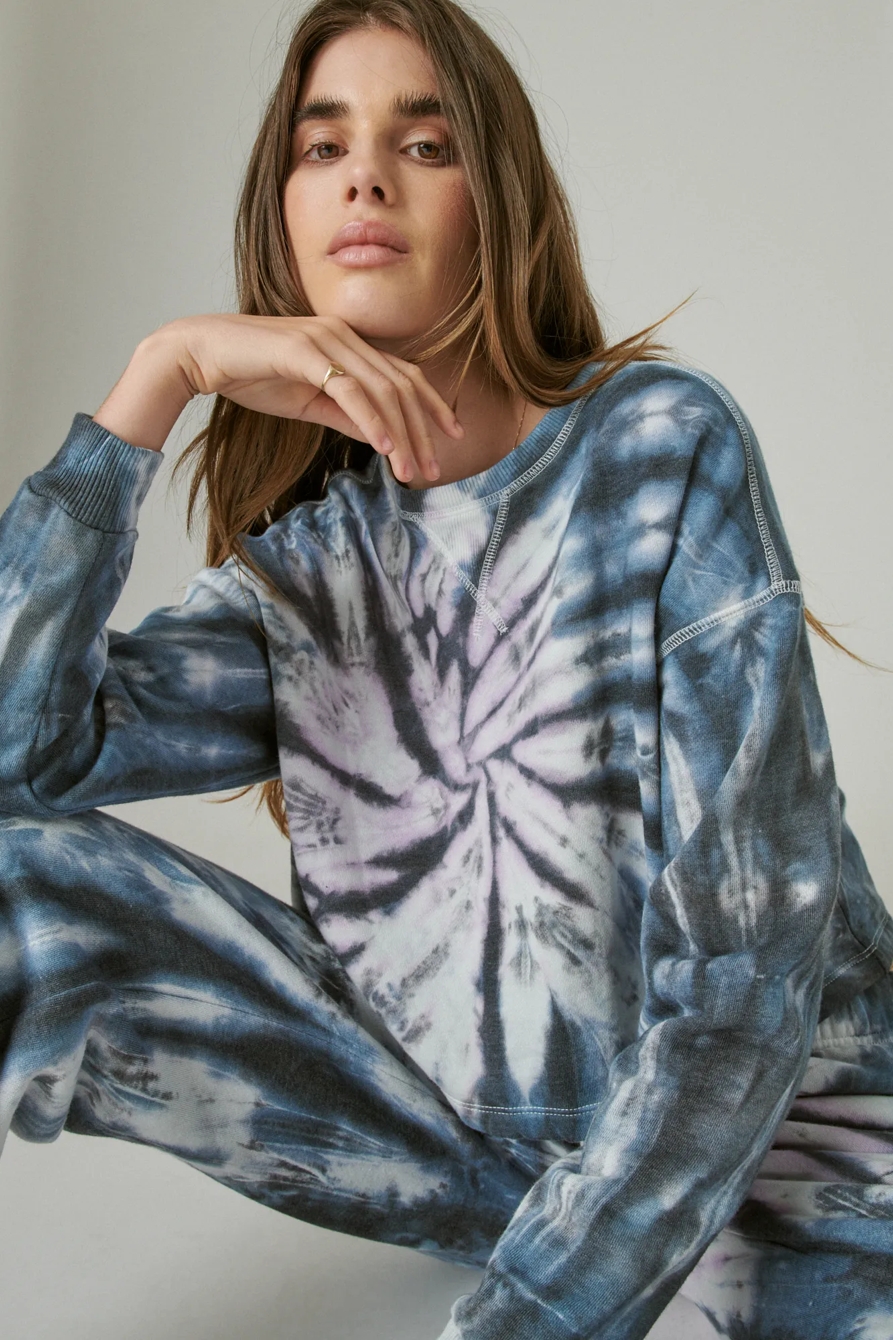 CROPPED CREW NECK FLEECE SWEATSHIRT, image 6