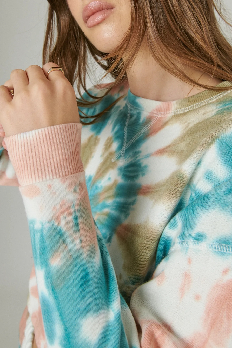 CROPPED CREW NECK FLEECE SWEATSHIRT, image 5